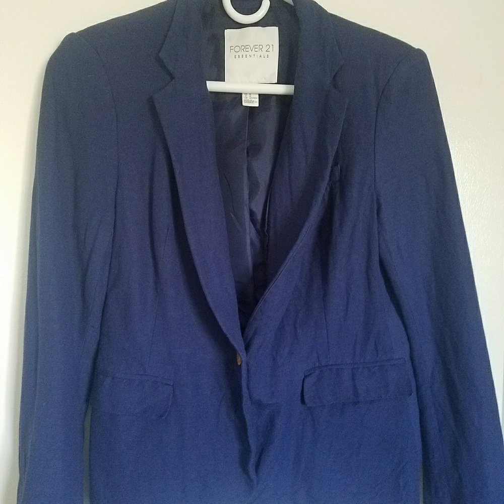 Navy linen blazer